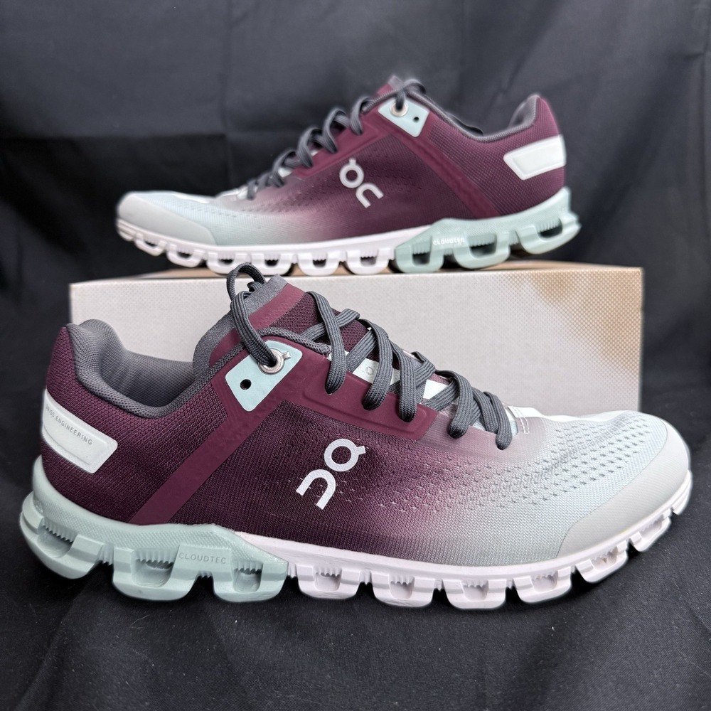 On Cloudflow Running Shoes 35-99231 Sneakers Women's Size 9 Mulberry Mineral